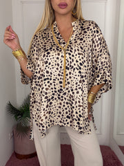 CAMICIA KIRA MACULATA MARRONE