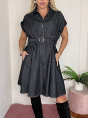 ABITO CORTO JEANS NERO