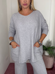 MAGLIA VIVIANA OVER GRIGIO