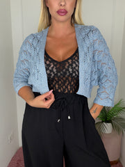 CARDIGAN SMERALDO AZZURRO