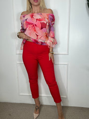 PANTALONE PIPISTRELLO ROSSO