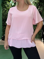 MAGLIA PIEGHE ROSA