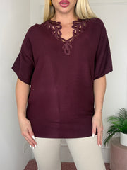 MAGLIA CONNI PRUGNA