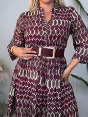 CINTURA ROMBO BORDEAUX