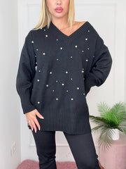 MAGLIA PERLINA NERA