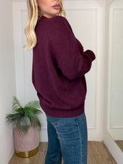 MAGLIA SCATOLETTA BORDEAUX