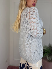CARDIGAN GAIA ARGENTO