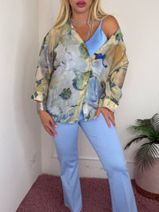 CAMICIA ARCOBALENO AZZURRA