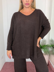 MAGLIA VIVIANA OVER MARRONE