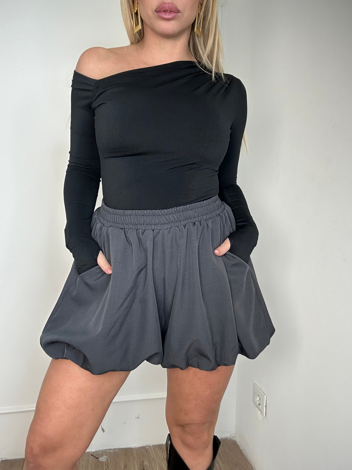 PANTALONCINO BALLON GRIGIO