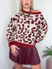 MAGLIA MACULATA BORDEAUX