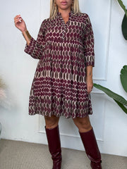 ABITO ROMBO BORDEAUX