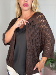 CARDIGAN GAIA MARRONE