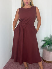 ABITO SORAYA ROSSO MATTONE