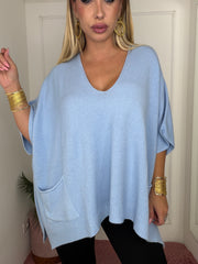 MAGLIA ORCHIDEA AZZURRO