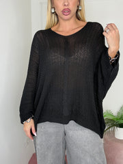 MAGLIA FRANGE NERA
